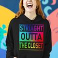 Gay Pride Straight Outta The Closet Tshirt Women Hoodie Gifts for Her