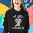 George Sloshington Washington Funny 4Th Of July Usa American Women Hoodie Gifts for Her