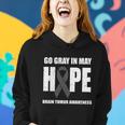 Go Gray In May Hope Brain Tumor Awareness Cute Gift Graphic Design Printed Casual Daily Basic Women Hoodie Gifts for Her