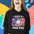 Golf Lets Par Tee American Flag Independence Golf 4Th July Women Hoodie Gifts for Her
