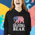 Grandma Bear Patriotic Flag Funny 4Th Of July Women Hoodie Gifts for Her