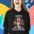 Halloween Funny Happy 4Th Of July Anti Joe Biden Women Hoodie Gifts for Her