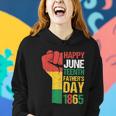 Happy Juneteenth Fathers Day 1865 Fathers Day Women Hoodie Gifts for Her