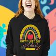 Happy Last Day Of School Teacher Student Graduation Rainbow Gift V2 Women Hoodie Gifts for Her