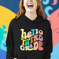 Hello Third Grade Team 3Rd Grade Back To School Teacher Women Hoodie Gifts for Her