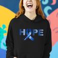 Hope Colon Cancer Awareness Fight Logo Women Hoodie Gifts for Her