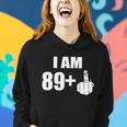 I Am 90 Middle Finger Funny 90Th Birthday Gift Women Hoodie Gifts for Her