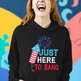 Im Just Here To Bang Funny 4Th July American Flag Women Hoodie Gifts for Her