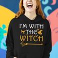 Im With The Witch Funny Halloween Costume Couples Women Hoodie Gifts for Her