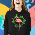 Irish Flamingo Green Lucky St Pattys Saint Patrick Day 2022 Women Hoodie Graphic Print Hooded Sweatshirt Gifts for Her
