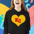 Kc Football Heart Kansas City Fan Women Hoodie Gifts for Her