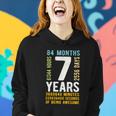 Kids 7Th Birthday Gift 7 Years Old Vintage Retro 84 Months Women Hoodie Gifts for Her