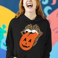 Leopard Lips Halloween Lips Vampire Mouth Pumpkin Tongue V3 Women Hoodie Gifts for Her