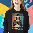 Level 18 Unlocked 18Th Video Gamer Birthday Boy Gift V2 Women Hoodie Gifts for Her