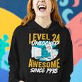Level 24 Unlocked Awesome 1998 24Th Birthday Man Video Game Women Hoodie Gifts for Her