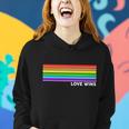 Love Wins Rainbow Stripes Thin Lines Tshirt Women Hoodie Gifts for Her