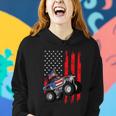 Monster Truck American Flag Racing Usa Patriotic Women Hoodie Gifts for Her