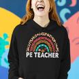 Pe Teacher - Physical Education Teacher Leopard Rainbow Women Hoodie Gifts for Her