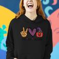 Peace Love Halloween Funny Halloween Quote Women Hoodie Gifts for Her