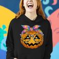 Pumpkin Face Tie Dye Leopard Glasses Halloween Costume Kids Women Hoodie Gifts for Her
