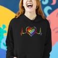 Rainbow Heartbeat Lgbt Gay Pride Great Gift Women Hoodie Gifts for Her