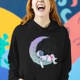 Relaxing Astronaut On The Moon Women Hoodie Gifts for Her