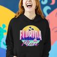 Retro Florida Man Miama Skyline With Fighter Jets Women Hoodie Gifts for Her