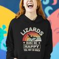 Retro Lizards Make Me Happy You Not So Much Lizard Lover Cool Gift Women Hoodie Gifts for Her