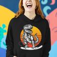 Retro Surfing Trex Women Hoodie Gifts for Her