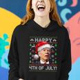 Santa Joe Biden Happy 4Th Of July Ugly Christmas Sweater Women Hoodie Gifts for Her
