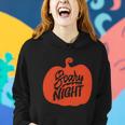 Scary Night Pumpkin Halloween Quote Women Hoodie Gifts for Her