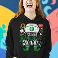 School Nurse Squad Irish Shamrock Nurse St Patricks Day  Women Hoodie Graphic Print Hooded Sweatshirt Gifts for Her