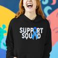 Support Squad Colon Cancer Awareness Blue Ribbon Tshirt Women Hoodie Gifts for Her