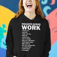 Thoughts During Work Funny Women Hoodie Gifts for Her