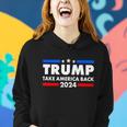 Trump Take America Back 2024 Election Logo Women Hoodie Gifts for Her