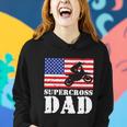 Usa American Distressed Flag Supercross Dad Men For Him Gift Women Hoodie Gifts for Her