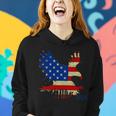Usa Bald Eagle Flag Drip 4Th Of July Women Hoodie Gifts for Her