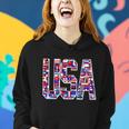 Usa World Flags Pattern Women Hoodie Gifts for Her
