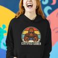 Vintage Certified Gamer Funny Retro Video Game Women Hoodie Gifts for Her