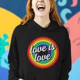 Vintage Love Is Love Rainbow Pride Month Women Hoodie Gifts for Her
