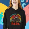 Vintage Retro Monster Truck Papa Driver Lover Fathers Day Women Hoodie Gifts for Her