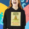 Weekend Forecast Gardening With A Chance Of Drinking Women Hoodie Gifts for Her