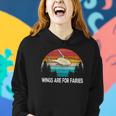Wings Are For Fairies Funny Helicopter Pilot Retro Vintage Women Hoodie Gifts for Her