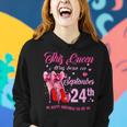 Womens This Queen Was Born On September 24Th High Heel Birthday Women Hoodie Gifts for Her
