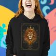 Zodiac Leo Lion Tarot Card Viii Strength Women Hoodie Gifts for Her