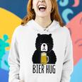 Funny Oktoberfest Design Bier Beer Bear Hug German Party  Women Hoodie