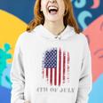 4Th Of July Usa Flag Vintage Distressed Independence Day Great Gift Women Hoodie Gifts for Her