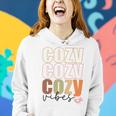 Cozy Vibes Warm Weather Fall Women Hoodie Graphic Print Hooded Sweatshirt Gifts for Her