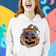 Cute Halloween Sorta Sweet Sorta Spooky Pumpkin Florals Women Hoodie Gifts for Her