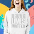 Drunk Lives Matter St Patricks Day Beer Drinking  Women Hoodie Graphic Print Hooded Sweatshirt Gifts for Her